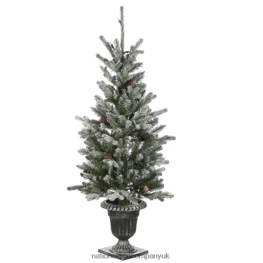 Trees | National Tree Company 4 ft Snowy Morgan Spruce Entrance Tree with Clear Lights F2L4F89